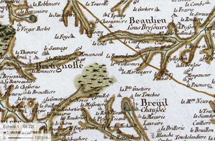 Carte de CassiniBeaulieu-sous-Bressuire