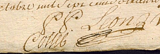 Signature de Pierre Paul Léon lors de son contrat de mariage