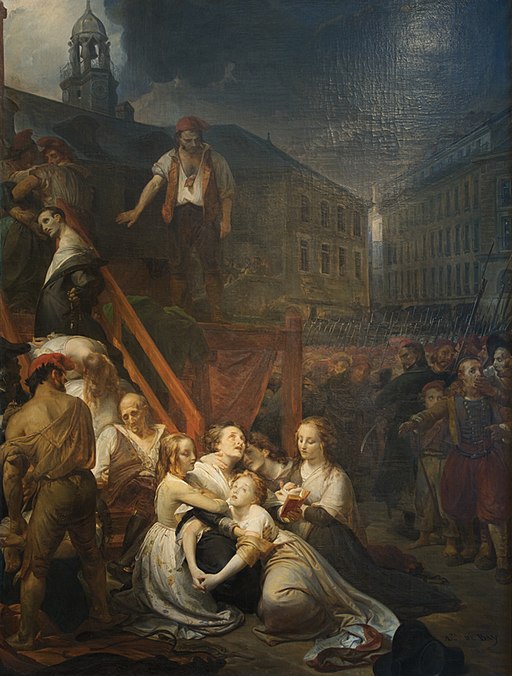 Episode de 1793, à Nantes, ou Exécution des dames de la Métayrie, œuvre d'Auguste Debay conservée à Nantes