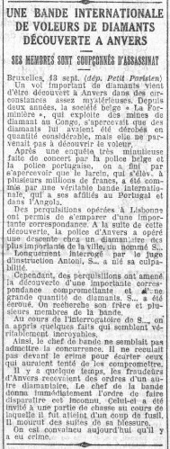 le Petit Journal du 14 septembre 1925 parlant du gang féminin des 40 Eléphants