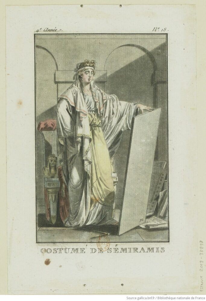 Costume de Sémiramis(Jean-François Janinet)Claire Lacombe, comédienne à Lyon (glanes)